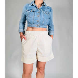 Women's Everlane Shorts Cream Beige Organic Cotton Size 10